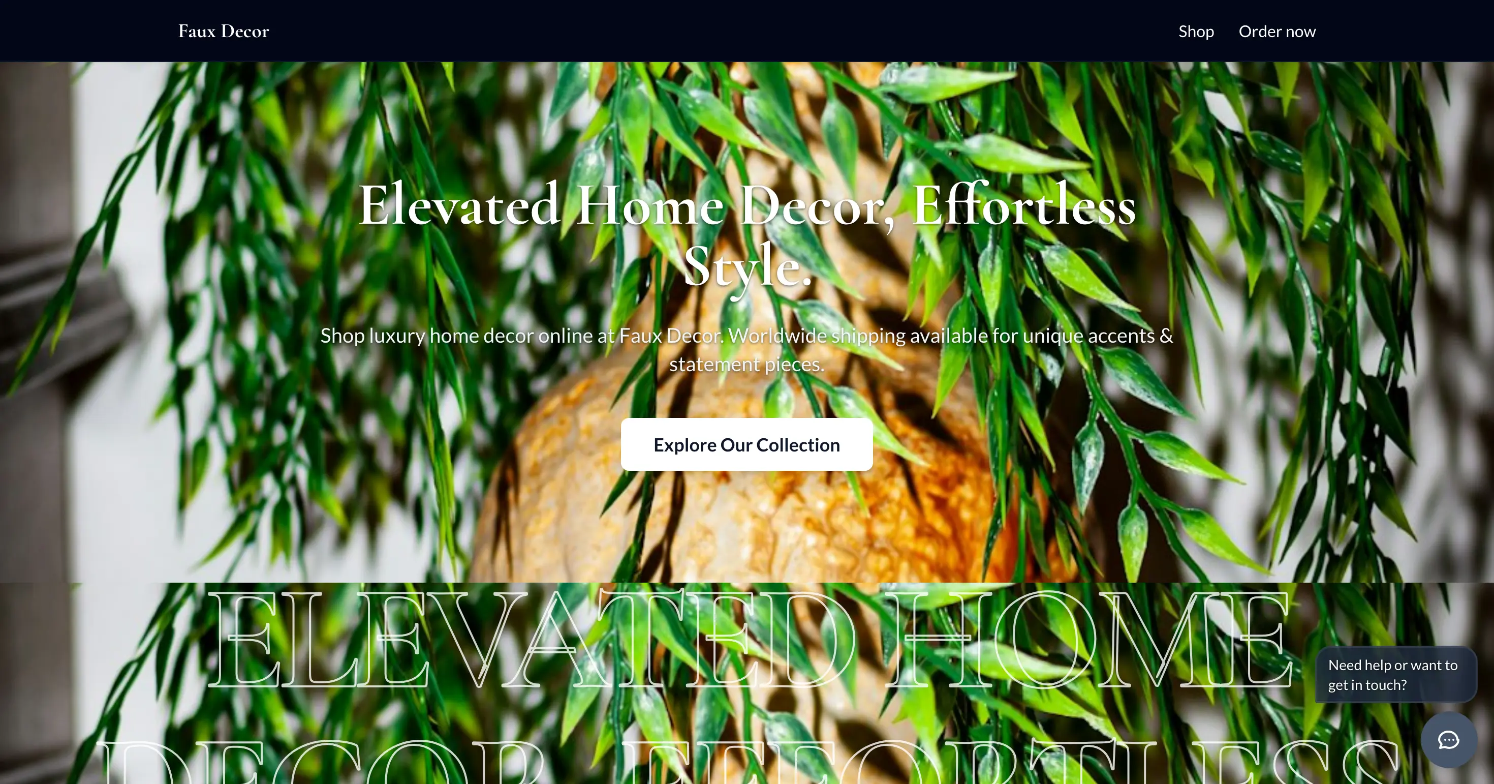 Custom business website example